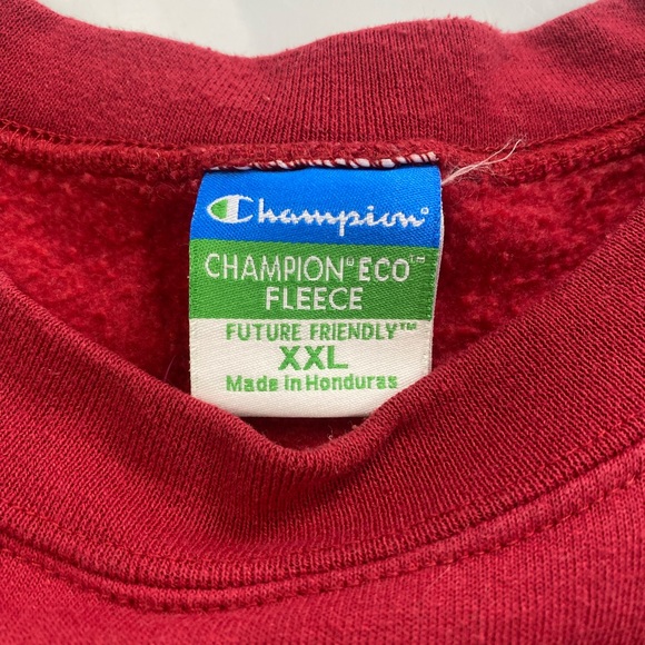 CHAMPION red “Stanford” pull over sweater p30-21 - Picture 7 of 8
